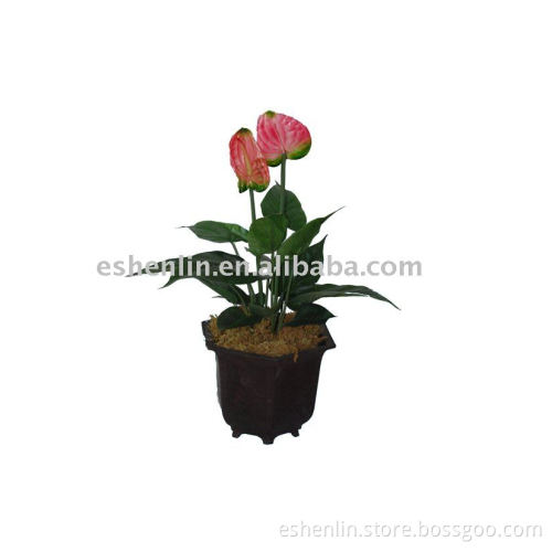 wholesale anthurium plastic flower bonsai